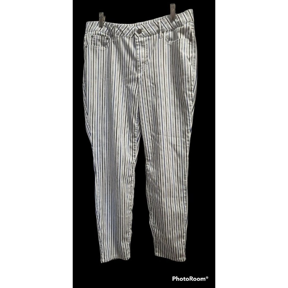 Needle & Cloth Sz 14 Striped Skinny Jeans